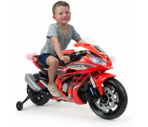Akumuliatorinis motociklas su šviesomis - vaikams nuo 3 iki 6 m. | Honda CBR 12V MP3 | Injusa 6497